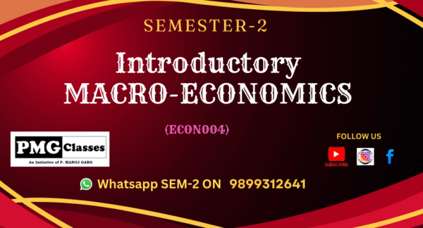 INTRODUCTORY MACRO-ECONOMICS -I