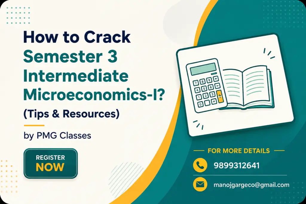 PMG Classes Intermediate MICRO - Economics Semester 3 Guide and Course Details.