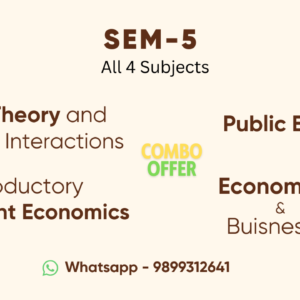 Semester-V (Combo of 4)  Game Theory, Devlopment Economics, Public Economics & Economic