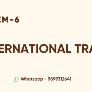 International Trade (ECON016)