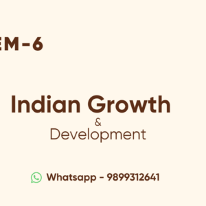 Indian Growth And Development