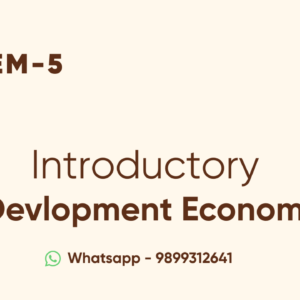 Introductory Development Economics