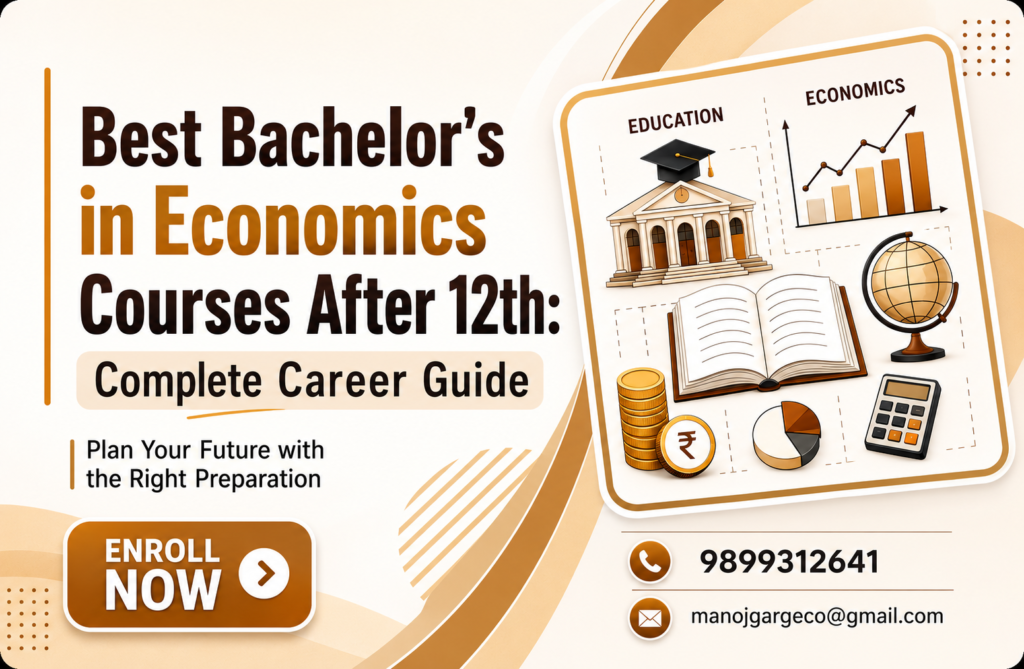 Bachelor's in Economics courses after 12th with subjects career scope jobs salary and higher studies by PMG Classes