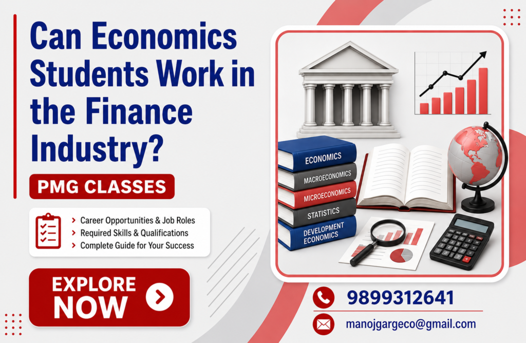 Finance Industry career opportunities for economics students in banking, investment, consulting and financial services