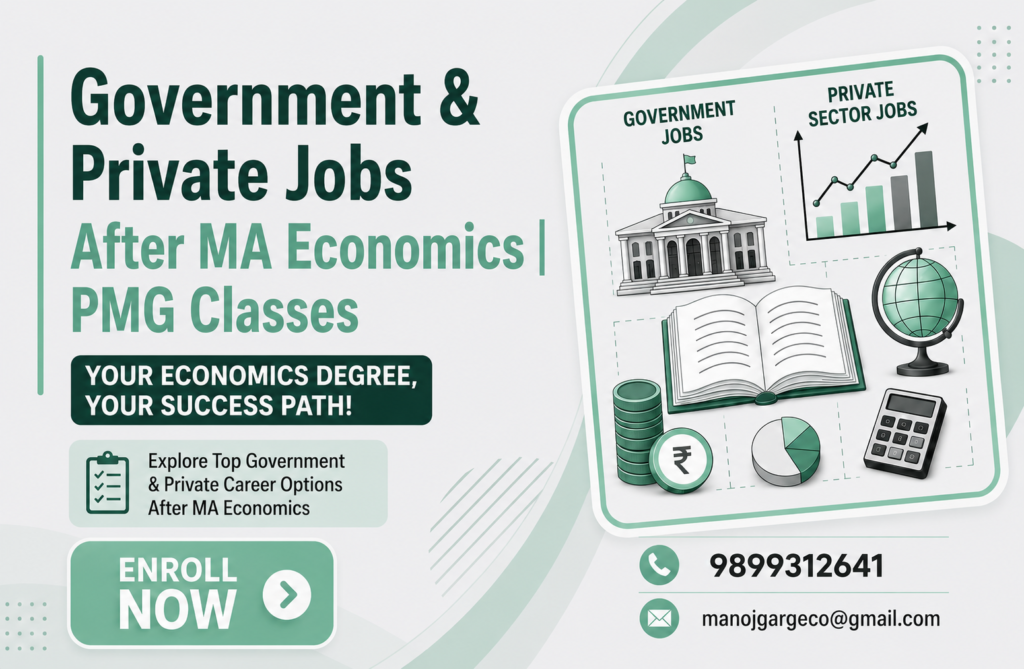 Government & Private Jobs After MA Economics including RBI Grade B, IES, banking, research, private sector careers and salary opportunities.